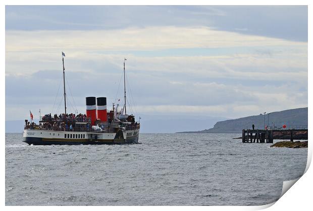 PS Waverley about berth at Millport Keppel Print by Allan Durward Photography