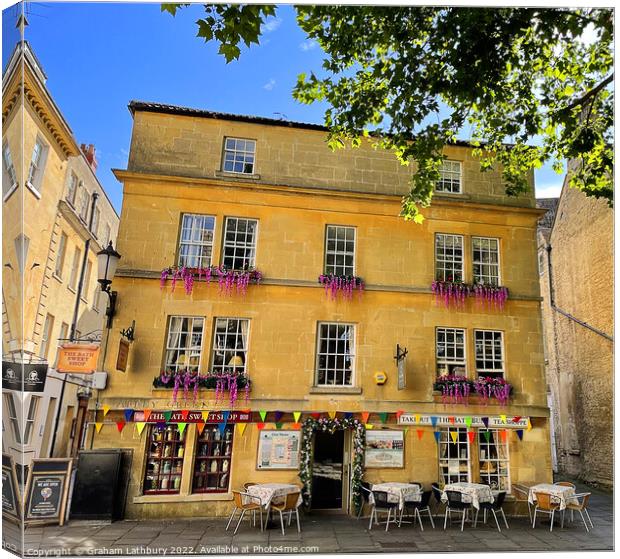 The Bath Sweet Shop Canvas Print by Graham Lathbury