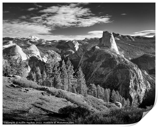 Half Dome from Glacier Point Print by Justin Foulkes