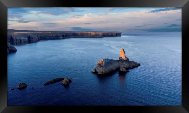Aerial view of Church Rock Framed Print by Leighton Collins
