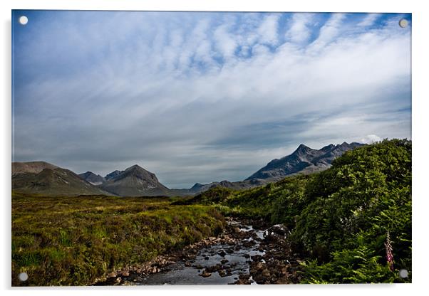The Cuillin Mountains Isle of Skye Acrylic by Derek Beattie