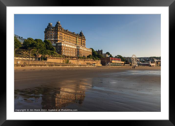 The Grand Hotel and Seafront, Scarborough Framed Mounted Print by Jim Monk