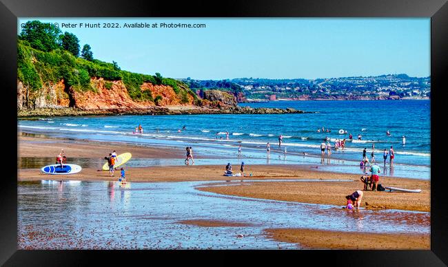 Broadsands Beach Paignton Devon Framed Print by Peter F Hunt