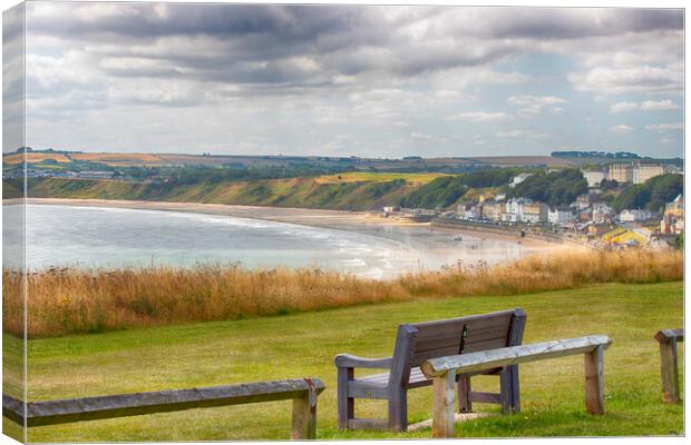 Filey Bay from The Brigg Canvas Print by Glen Allen