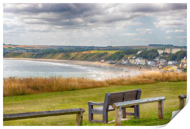 Filey Bay from The Brigg Print by Glen Allen