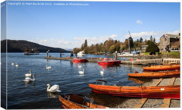 Bowness on Windermere Lake District Canvas Print by Pearl Bucknall