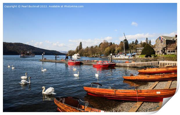 Bowness on Windermere Lake District Print by Pearl Bucknall