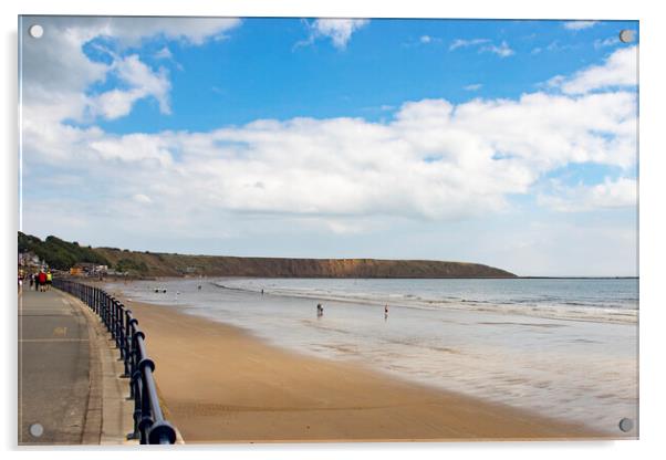 Filey Brigg Country Park and Bay Acrylic by Glen Allen