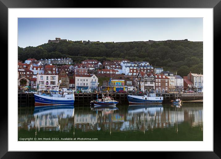 Scarborough Harbour Reflections Framed Mounted Print by Jim Monk