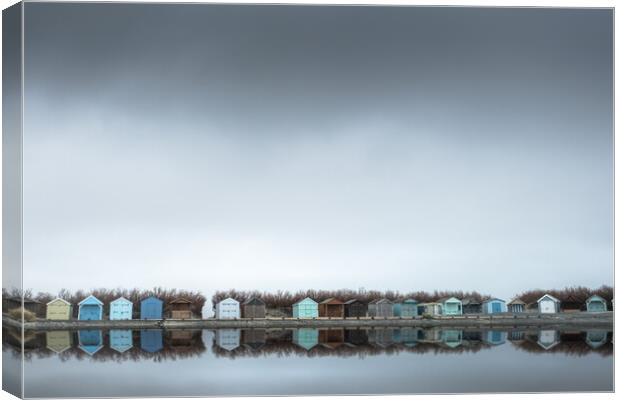 West Wittering Beach Huts Canvas Print by Mark Jones