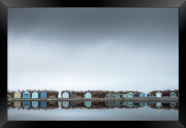 West Wittering Beach Huts Framed Print by Mark Jones