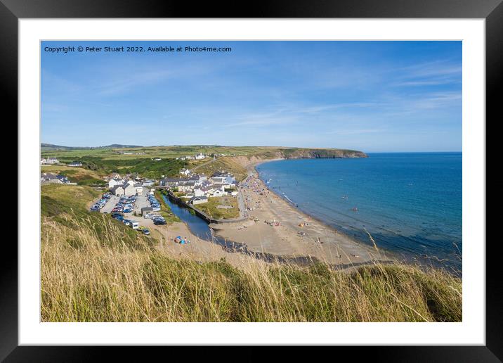 Walking on the Welsh Coast Path around Aberdaron on the Llyn Pen Framed Mounted Print by Peter Stuart