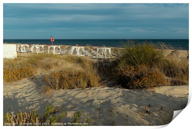 Praia Verde Dunes In Algarve Print by Angelo DeVal