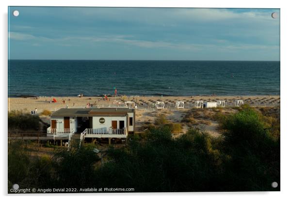 Praia Verde Summer Scene In Algarve Acrylic by Angelo DeVal