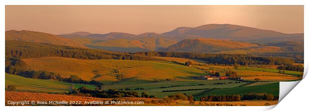 Majestic Southern Uplands Sunset Print by Ross McNeillie