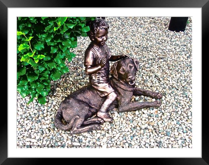 Bronze sculpture Framed Mounted Print by Stephanie Moore
