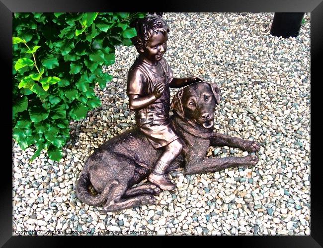 Bronze sculpture Framed Print by Stephanie Moore