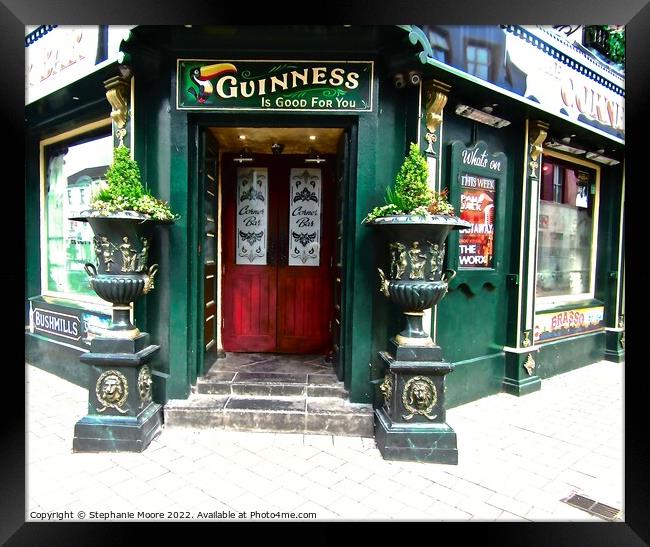 Irish Pub Door Framed Print by Stephanie Moore