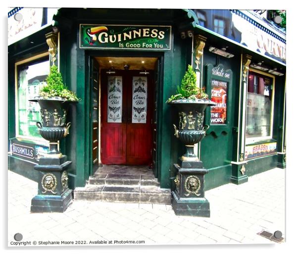 Irish Pub Door Acrylic by Stephanie Moore
