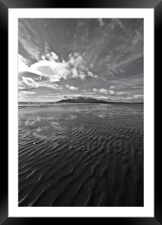 Ripples in the Sand Framed Mounted Print by pauline morris