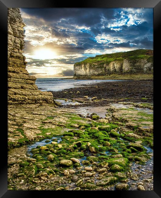 Flamborough Sunrise Framed Print by Darren Ball