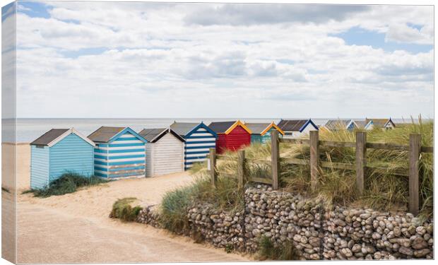 Southwold beach huts Canvas Print by Jason Wells