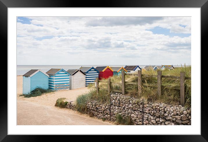 Southwold beach huts Framed Mounted Print by Jason Wells