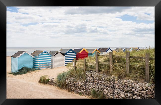 Southwold beach huts Framed Print by Jason Wells