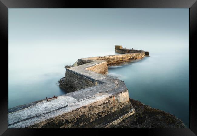 St Monans Zig Zag Pier Framed Print by Anthony McGeever