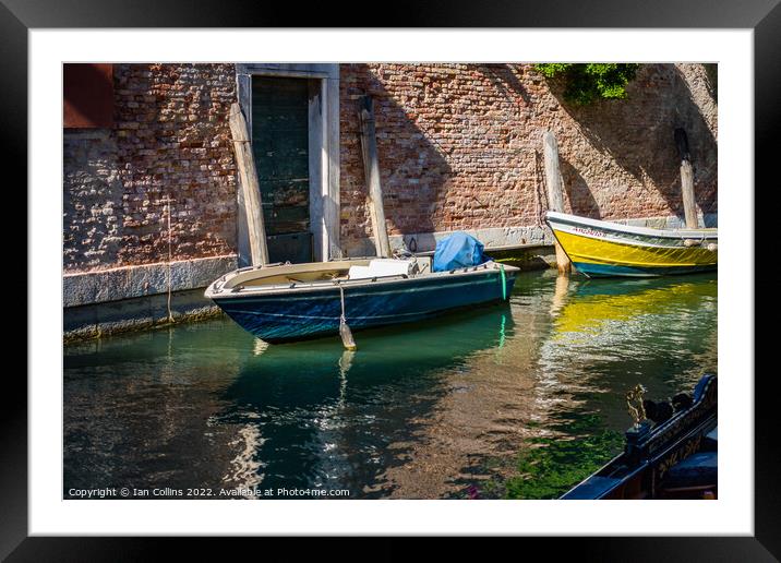 Typical Venice Scene Framed Mounted Print by Ian Collins