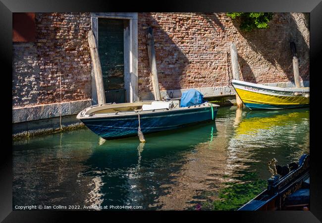 Typical Venice Scene Framed Print by Ian Collins