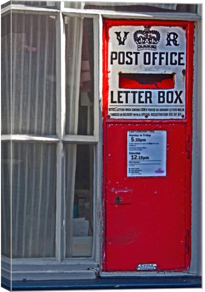 V R Post Office Letter Box Canvas Print by Joyce Storey