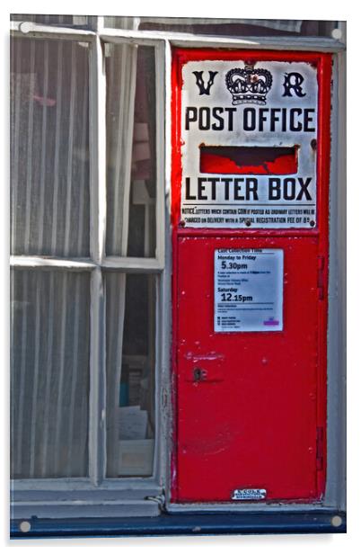 V R Post Office Letter Box Acrylic by Joyce Storey