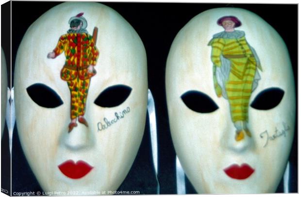Artistic Venetian Carnival Masks Canvas Print by Luigi Petro