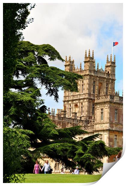 Highclere Castle Downton Abbey England UK Print by Andy Evans Photos