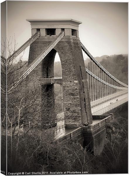 Bristol Suspension bridge Canvas Print by Carl Shellis