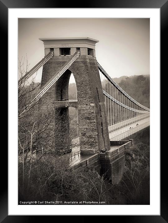 Bristol Suspension bridge Framed Mounted Print by Carl Shellis