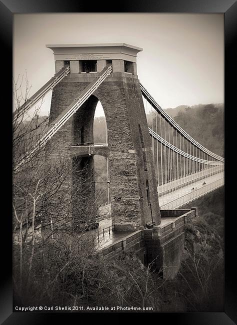 Bristol Suspension bridge Framed Print by Carl Shellis