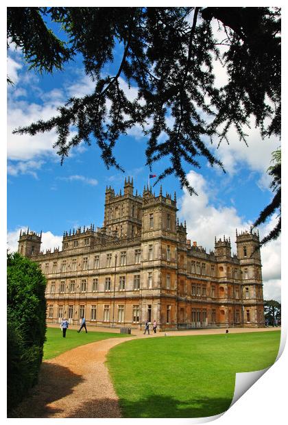 Highclere Castle Downton Abbey England UK Print by Andy Evans Photos