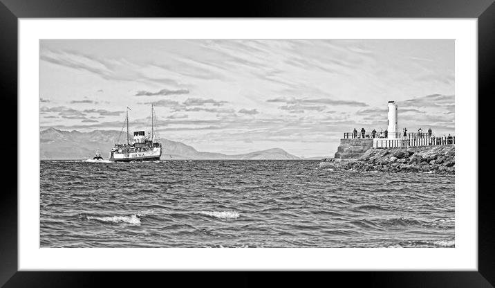 Abstract view of PS Waverley arriving at Ayr Framed Mounted Print by Allan Durward Photography