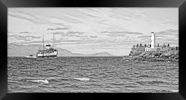 Abstract view of PS Waverley arriving at Ayr Framed Print by Allan Durward Photography