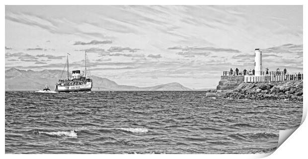 Abstract view of PS Waverley arriving at Ayr Print by Allan Durward Photography