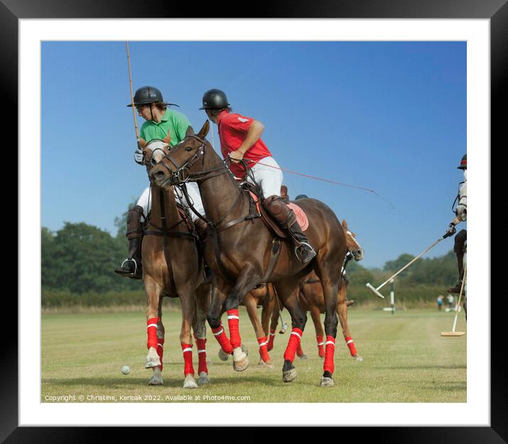 Polo Fast and Furious Framed Mounted Print by Christine Kerioak