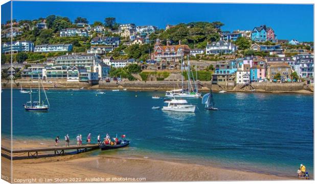 Summertime at Salcombe  Canvas Print by Ian Stone