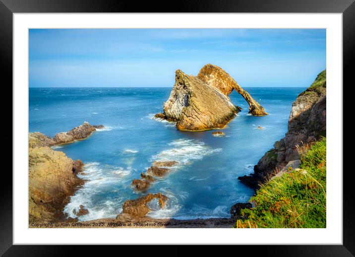 Bow Fiddle Rock Framed Mounted Print by Alan Simpson