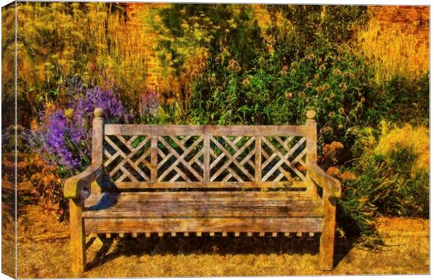 The Garden Bench Canvas Print by Martyn Arnold