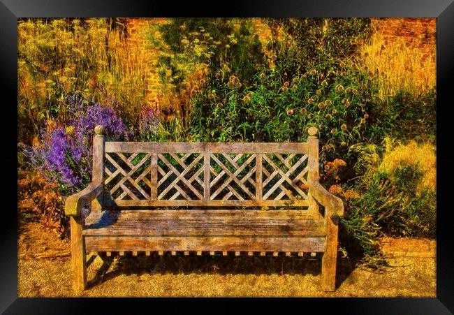 The Garden Bench Framed Print by Martyn Arnold