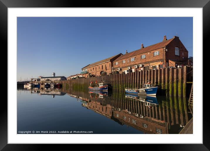 Reflections at Scarborough Harbour Framed Mounted Print by Jim Monk