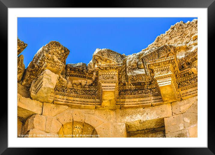 Decorations Ancient Roman City Jerash Jordan Framed Mounted Print by William Perry