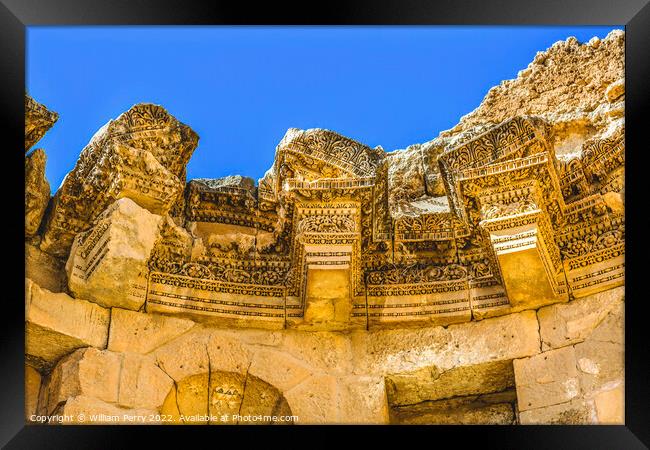 Decorations Ancient Roman City Jerash Jordan Framed Print by William Perry